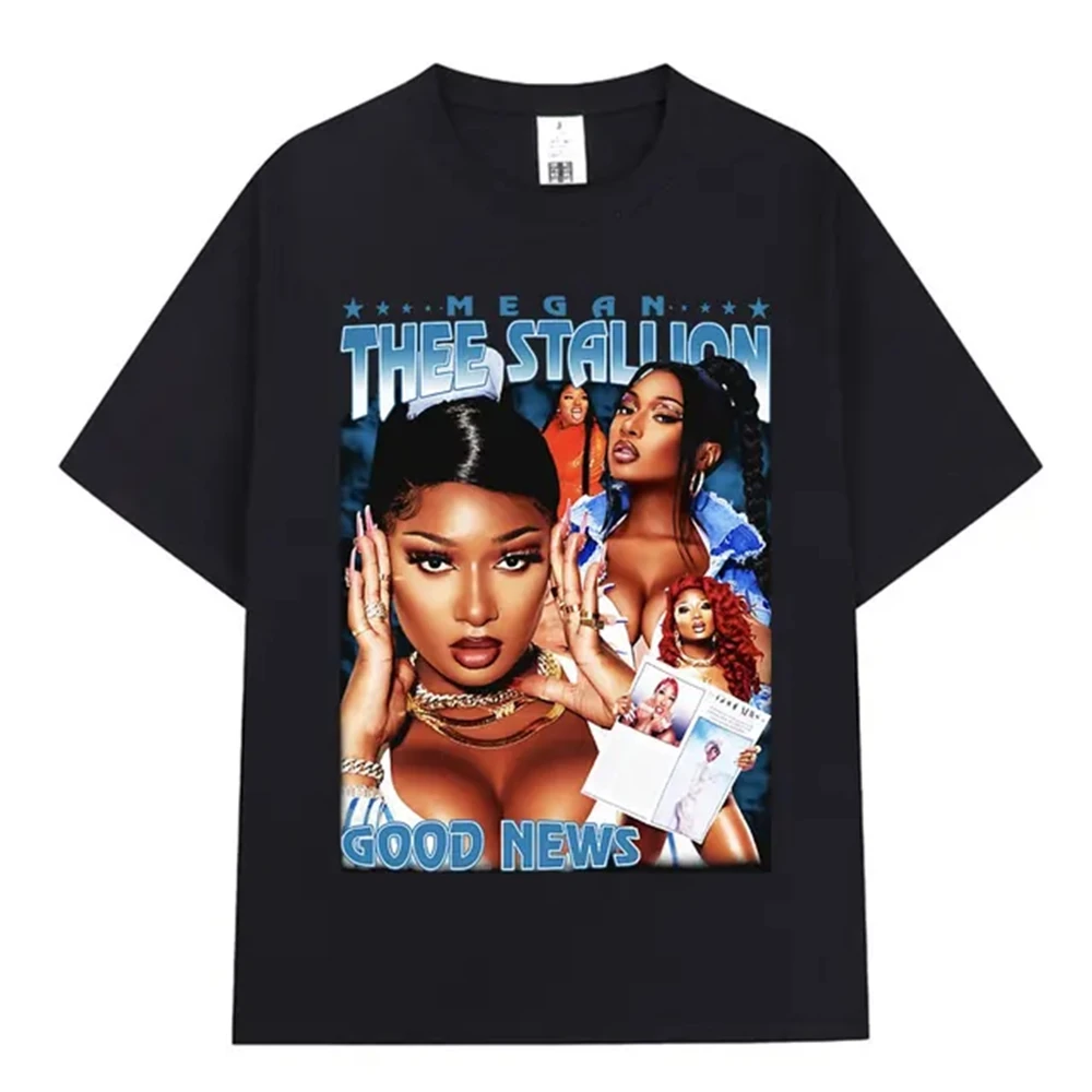 Rapper Megan Thee Stallion Good News Graphics Print T Shirt Men Mens Clothing T Shirt Homme Mens T Shirt  New in Top 10423
