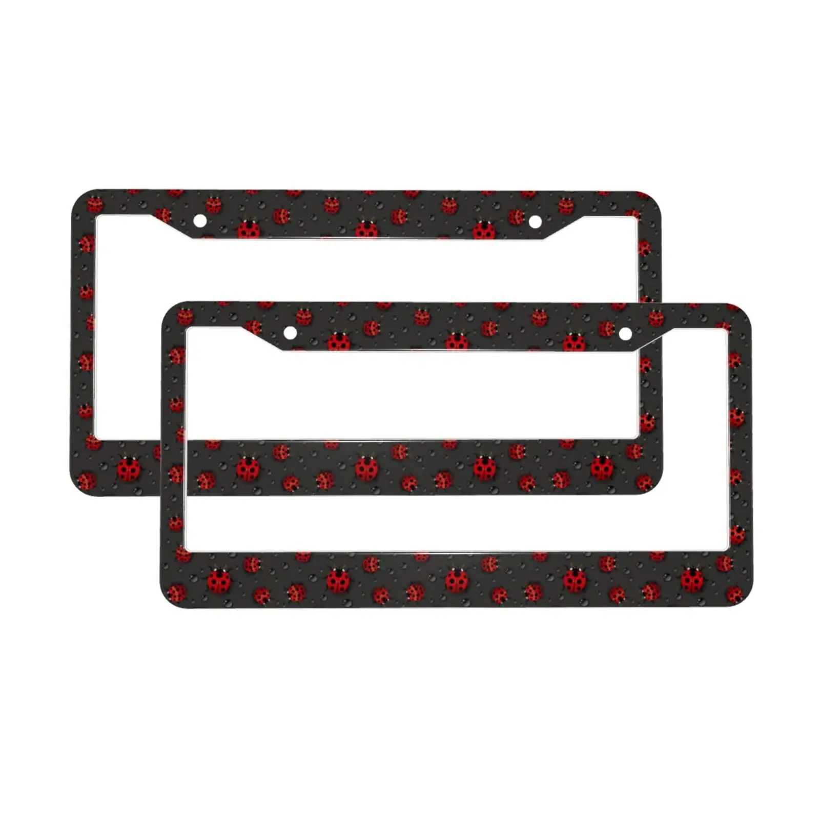 Rainy Droplet Bug Insect Print American Standard Aluminum Alloy Car License Plate Cover Car Accessories Waterproof License Plate
