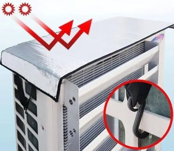 Air Conditioner Cover Outdoor Mini Split Waterproof Sun Heat Protector Visor Shield For Outside AC Unit