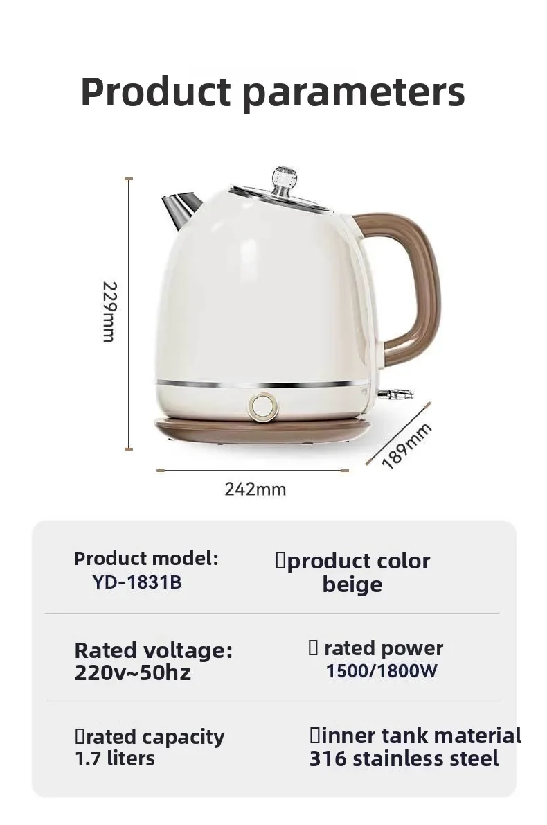Smart Keep Warm Electric Water Kettle 316 Stainless Steel Constant Temperature Boiler For Home Water Boiling