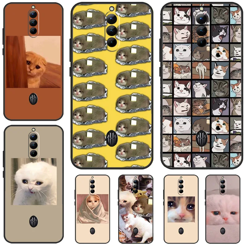 Crying Cat Memes Case For ZTE Nubia Red Magic 9 Pro Plus 8 Pro 8S Pro 6 7 6S 7S Pro 6R 5S 5G Phone Cover