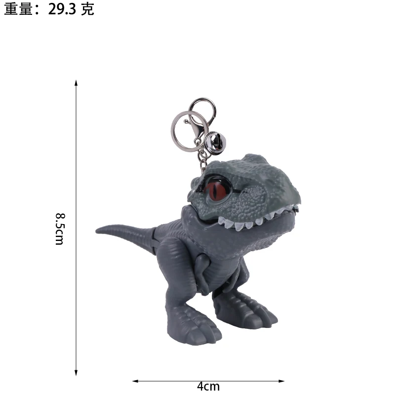 LLavero de dinosaurio de dedo de Anime para niños, figuras de acción, juguetes Fidget de mano para morder, favores de fiesta de cumpleaños, regalos de navidad