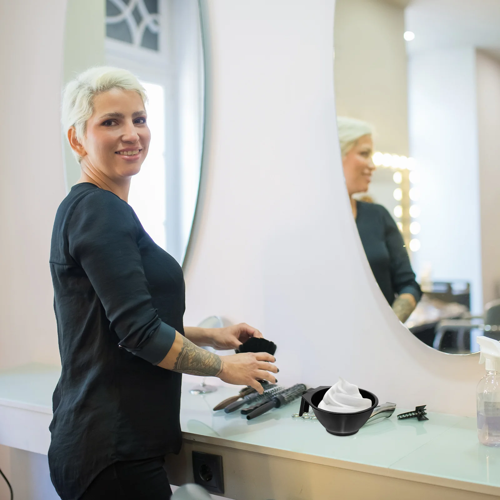 

5pcs Dye Bowl Mixing Bowl For Hair Coloring Tinting Salon Use Diy Hair Dye Supply Color Mixing Bowls Stylist Tools