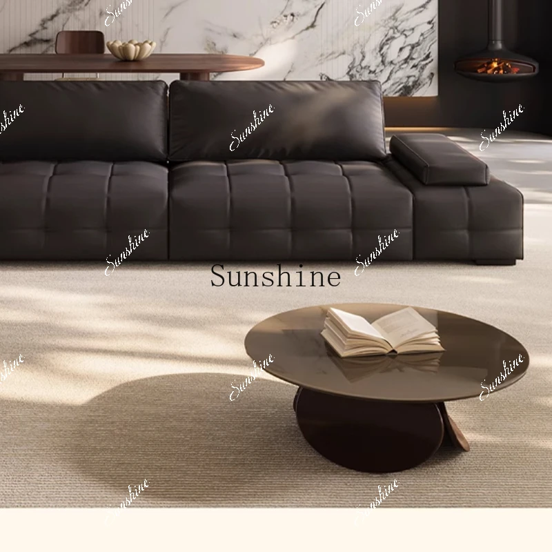Electric sofa bed full leather multi-functional villa large apartment first layer cowhide  FT