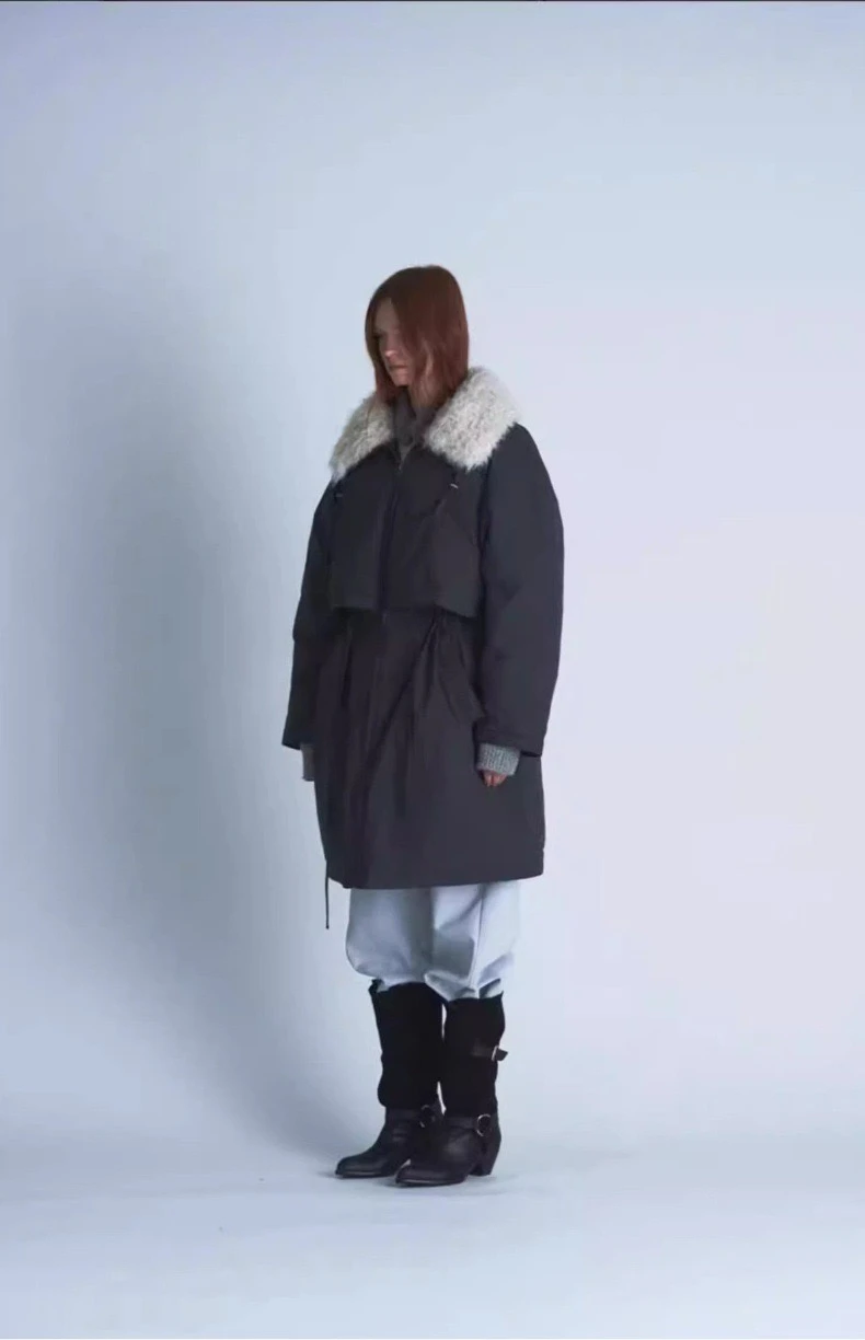 Chaqueta Acolchada con Plumón y Cuello de Piel, Chaqueta de Invierno para Mujer, Estilo Informal, Ligera, para Ir al Trabajo