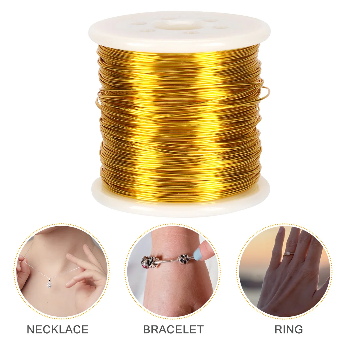 

1 Roll Copper Wire Dark Gold Jewelry Wire 0.8mm Diameter 55M Length Flexible for Beading DIY Crafts Jewelry Making