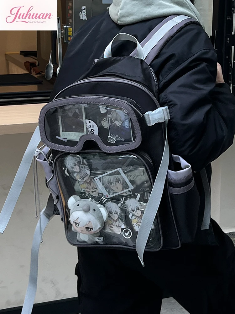 

Original Design Ltabag Student Two-dimensional Element Large Food Intake DIY Material Double Shoulder Large Capacity Schoolbag