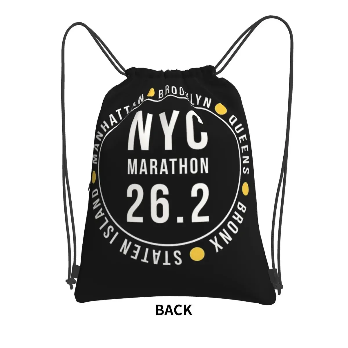 NYC-mochila portátil para hombre y mujer, bolsa con cordón, bolsillo para zapatos, viaje, deporte, Nueva York, Maratón