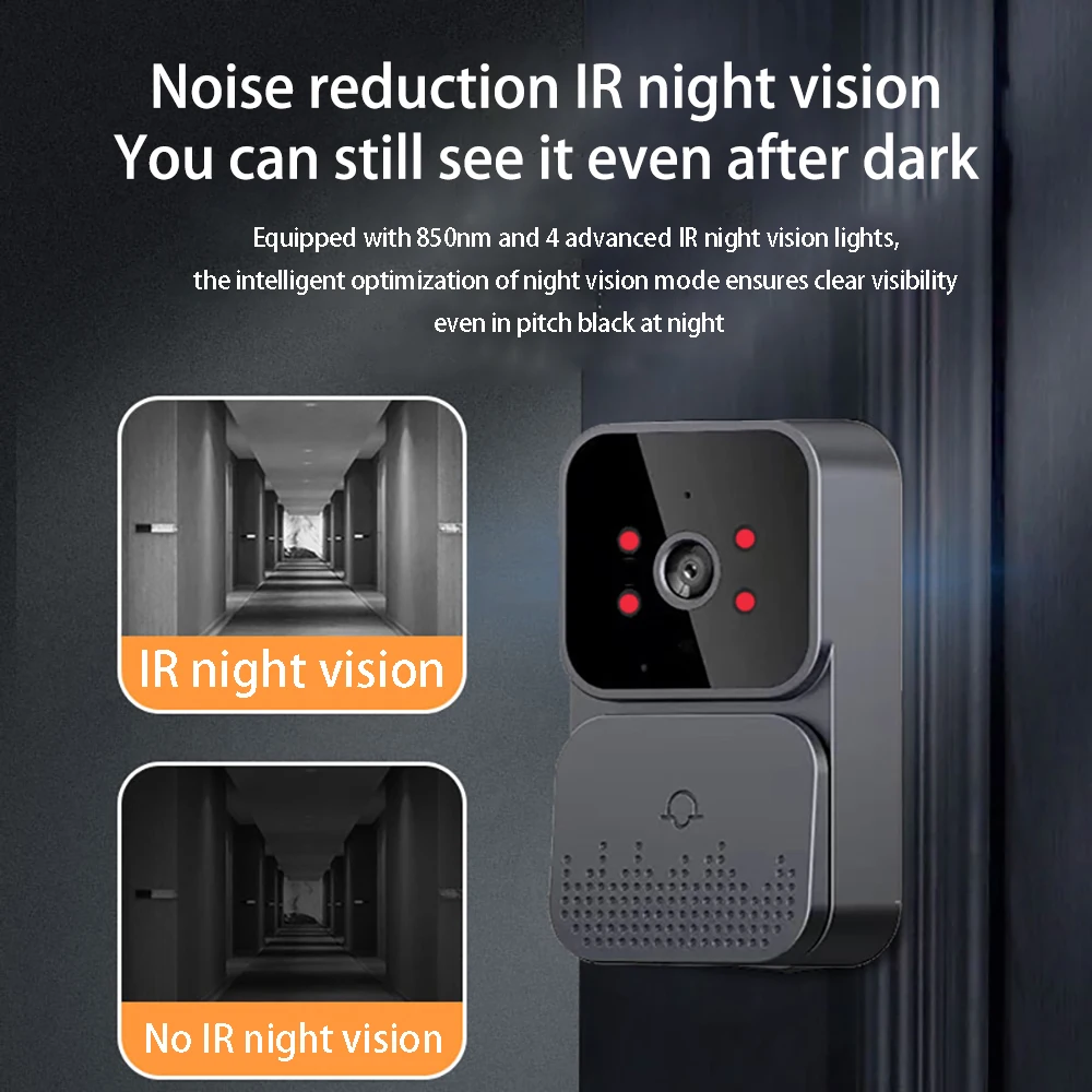 Sonnette d'interphone visuel sans fil avec écran IPS, surveillance vidéo haute définition, interphone bidirectionnel intelligent, 4.3G, 2.4 en effet