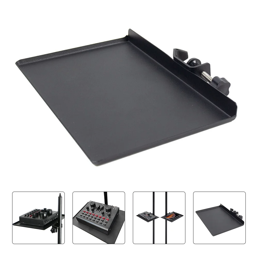 Microphone Tray Laptop Stand Useful Sound Storage Clip-on Broadcast Rack Live Card Iron