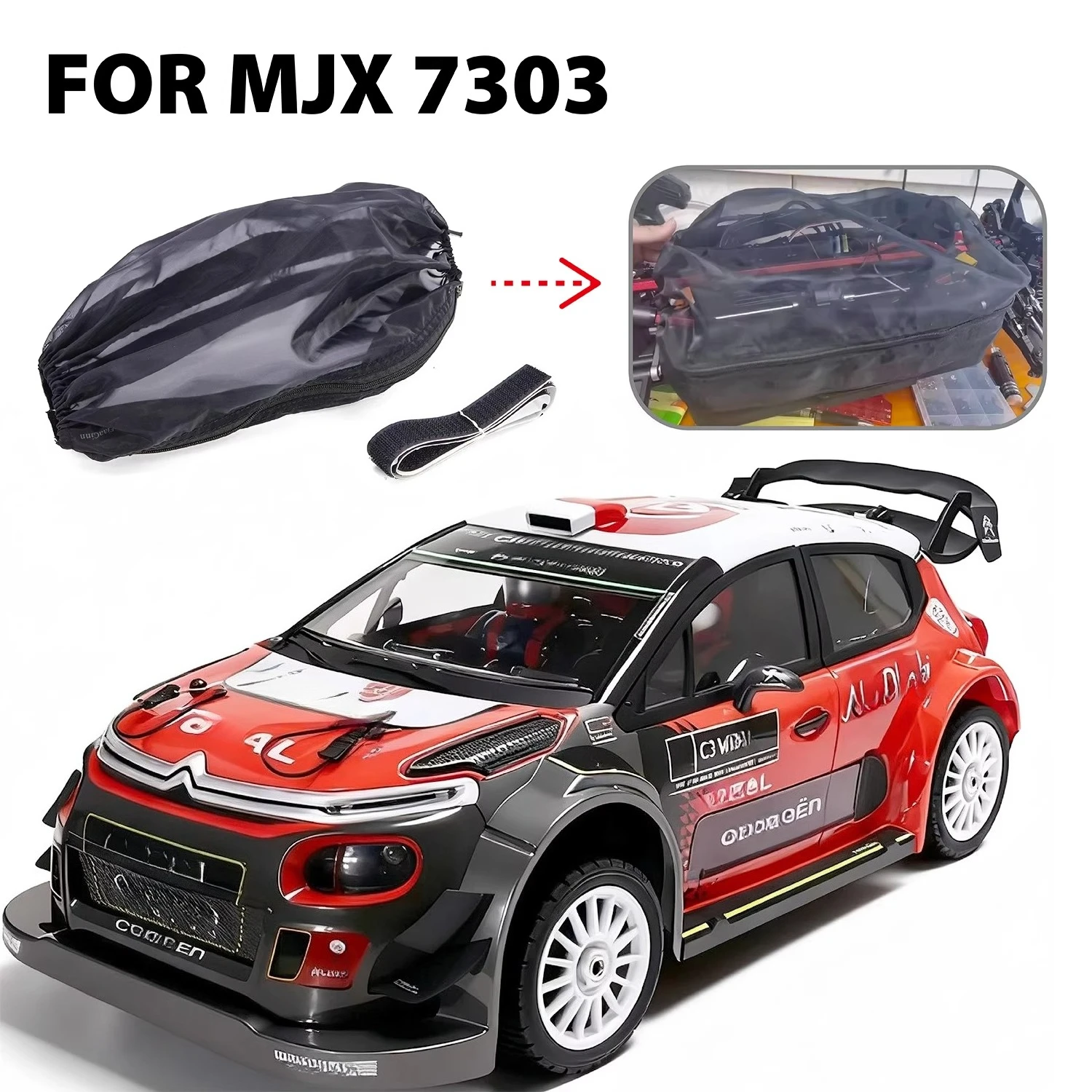 

MJX 1/7 7303 RC Car Spare Parts Rally Car Chassis Cover Dust Cover Breathable Waterproof Remote Control Car Parts