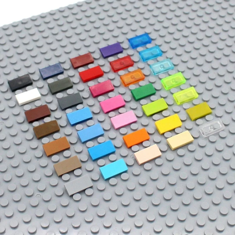 200個入り 1x2タイル ブロック 積み木 バルクアクセサリー ブリック 3069 MOCブリック 床パーツ DIY学習玩具 マスパック 子供向け 30070