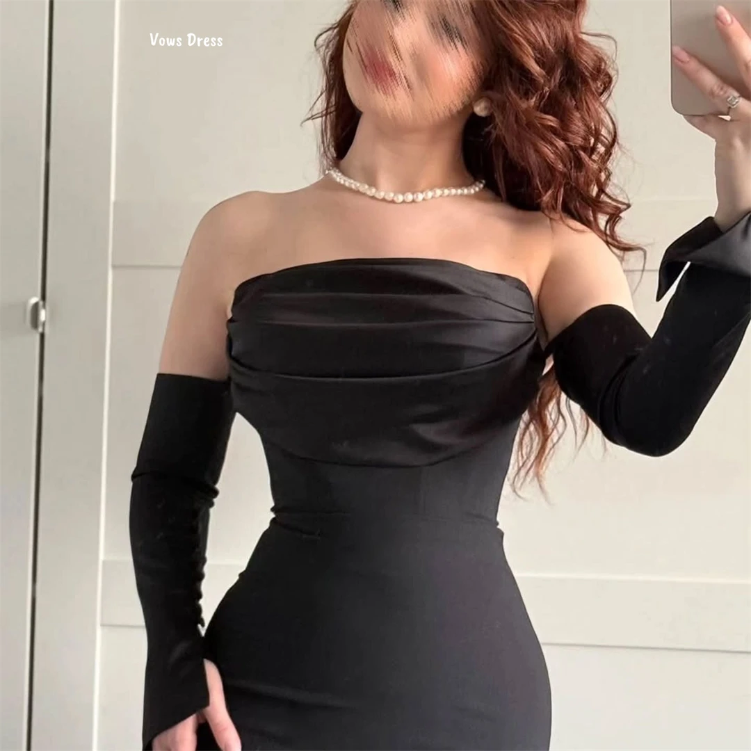 Vows Line A Jurken Galajurk Satijnen Doek Robe Soiree Op maat gemaakte avondjurken Vrouw Elegante luxe galajurk 2025 Feest