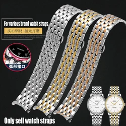 18MM 19MM 20MM 21 22MM For Citizen Tissot Casio Longines MIdo Rossini Stainless Steel WatchStrap Men and Women Curved Watchband