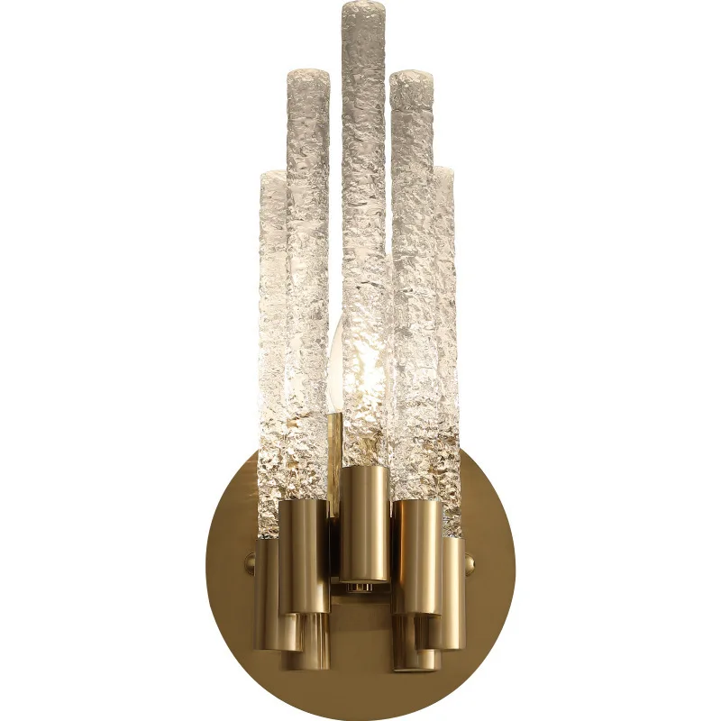 

Postmodern crystal wall lamp creative living room TV background wall Bedroom bedside lamp Hotel aisle light luxury wall lamp