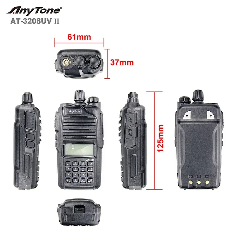 Anytone AT-3208UVII Walkie Talkie Portable Two Way Radio Walkietalkie