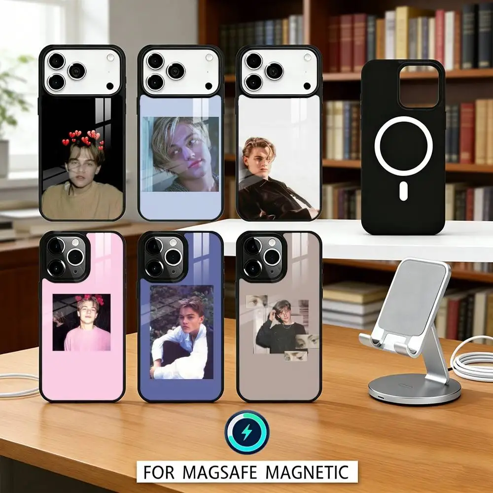 

L-Leonardo dicaprio Phone Case For iPhone17,16,15,14,13,12,Pro,Max,Magnetic For Magsafe Wireless Charging