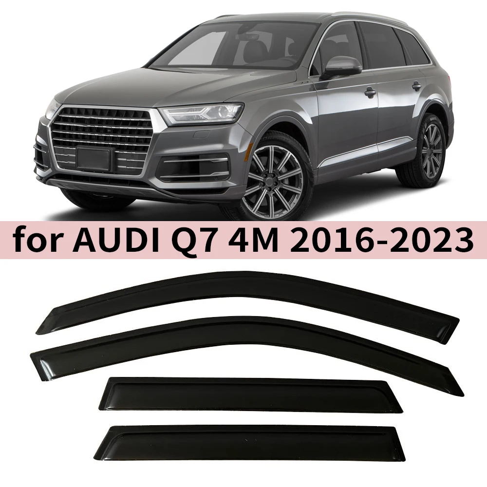 

Window Visor for Audi Q7 4M 2016 2017 2018 2019 2020 2021 2022 2023 Wind Deflectors Rain Guards Door Visor Vent Shades Ventvisor