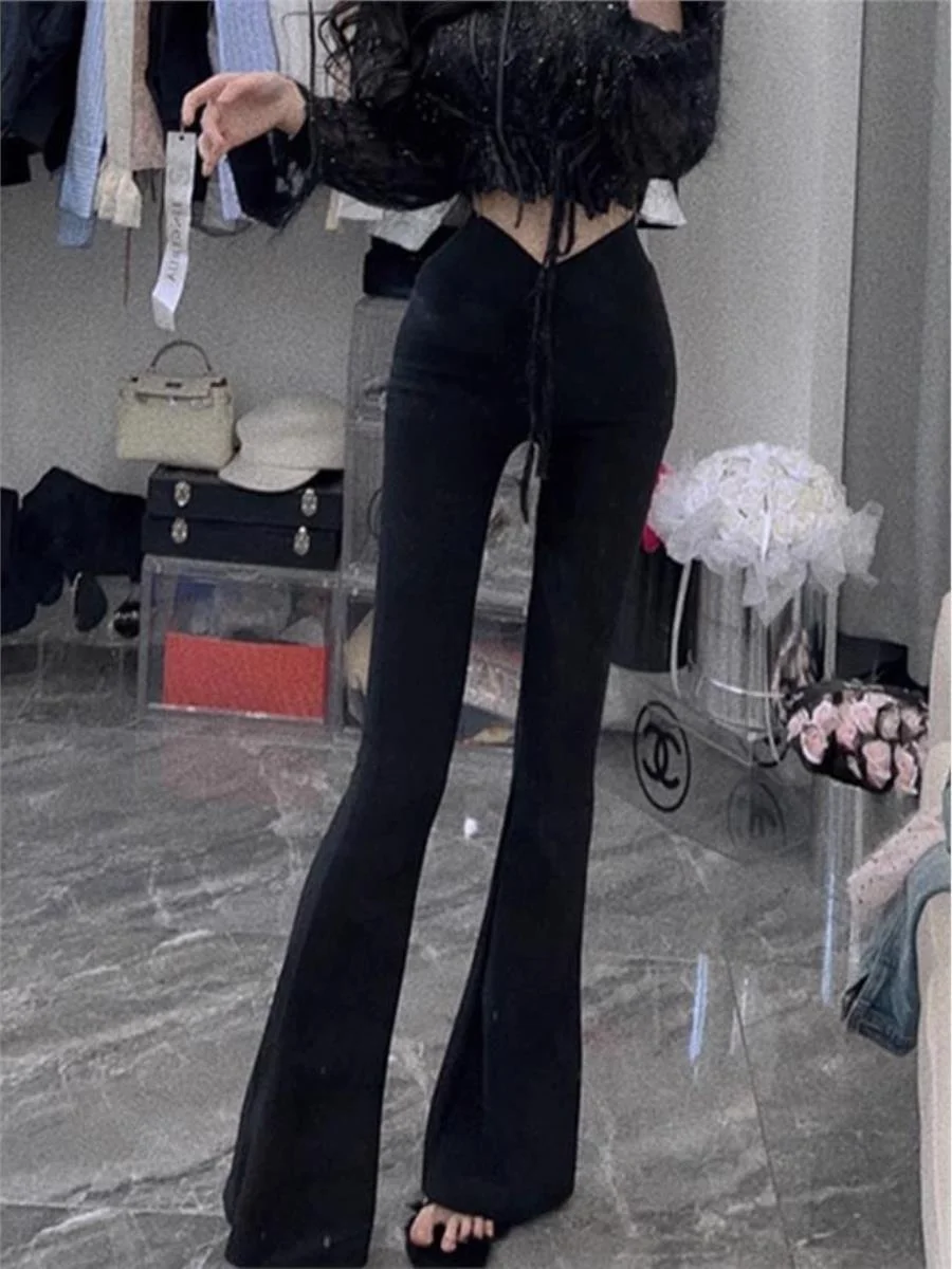 

Новые летние женские повседневные брюки с высокой талией, облегающие, слегка расклешенные, длинные, в пол, с эффектом стройности