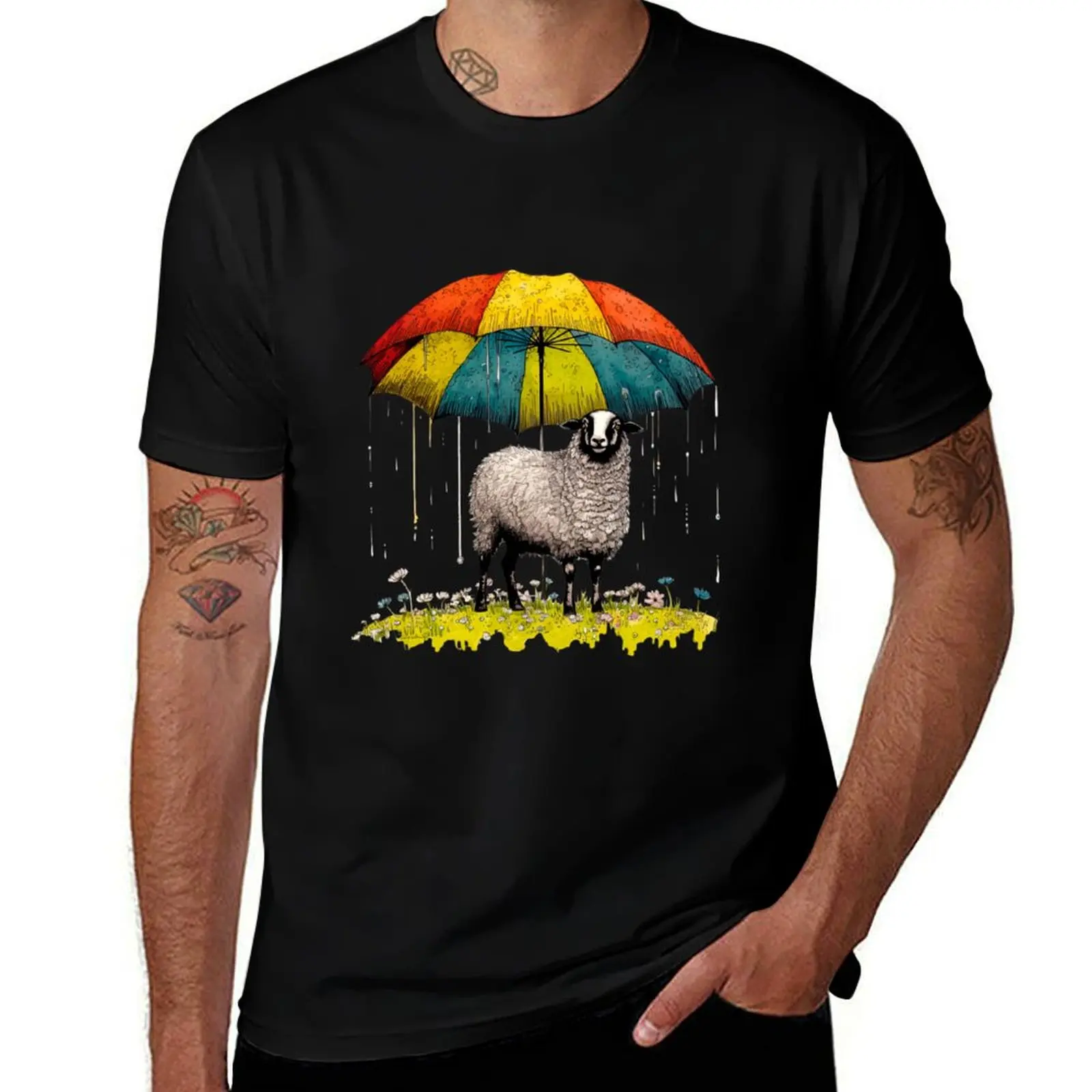 

t T-Shirt shirts pack Sheep shirt Rainy Day man t man for cotton cotton