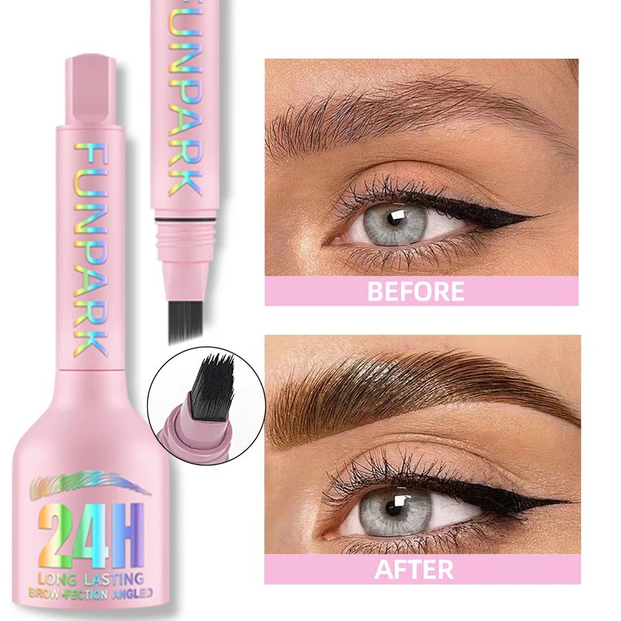 3 Colors 3D Eyebrow Pen Black Brow with Brush Eyebrow Enhancers Cream Makeup Anti-smudge Waterproof Long Lasting Eye Pencil