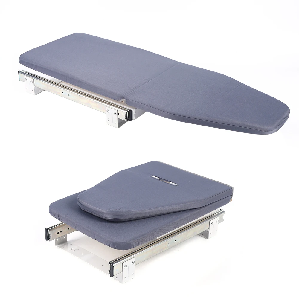 Retractable Pull Out Ironing Board Closet Sliding Out Swivel Iron Board with Heat Resistant Ironing Cover in Cabinet for Small