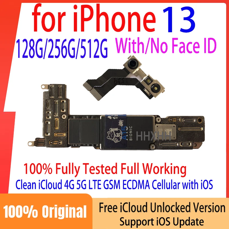 Original Motherboard for iPhone 13 with Face ID 128gb Unlocked