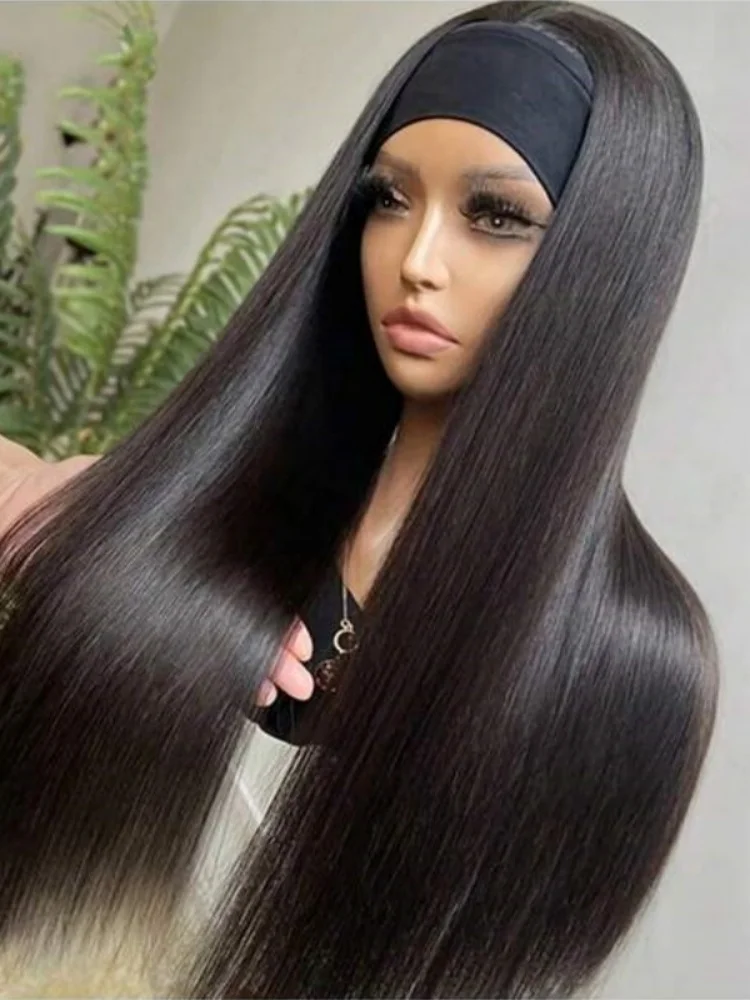 

Headband Wigs Human Hair 40 Inch Straight Human Hair Wig Glueless 250 Density Brazilian Virgin Hair No Lace Front Human Hair Wig
