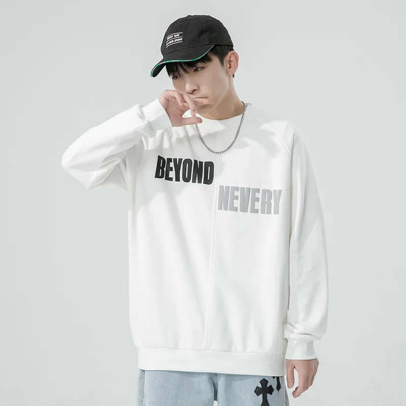 

ortsved Men's T-irt Summer Trendy Youth Hong Kong Sle Loose Fit Hoodie Casual Cartoon Print Comfortable Spring Collection