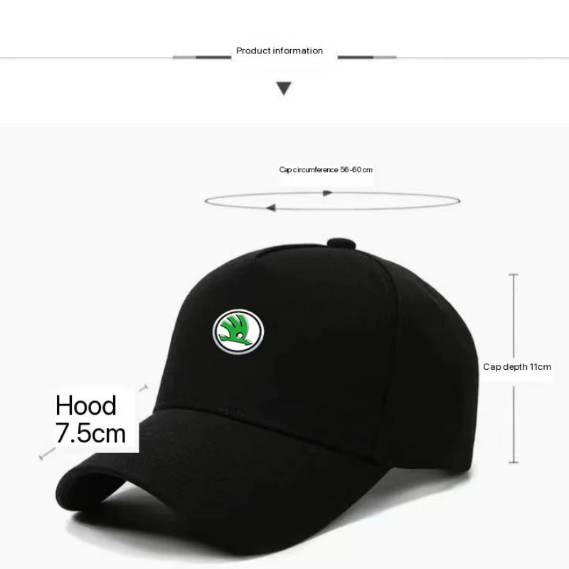 For Skoda Octavia Superb RAPID FABIA KAMIQ  Car Fashion Casual Adjustable Baseball Caps Summer Unisex. Outdoor Sport Trucker Cap