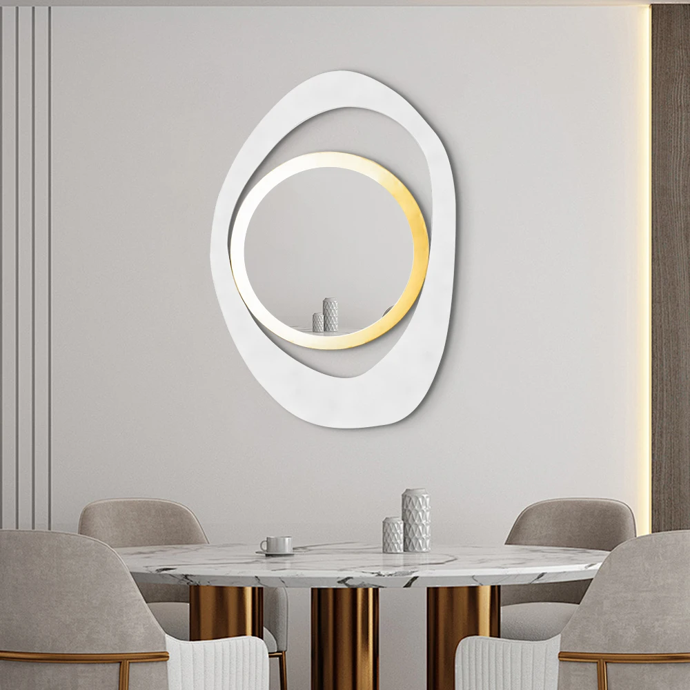 Custom High Quality Living Room Wall Hanging Decor Chrome Mirror Wall Art Paintings for Living Room