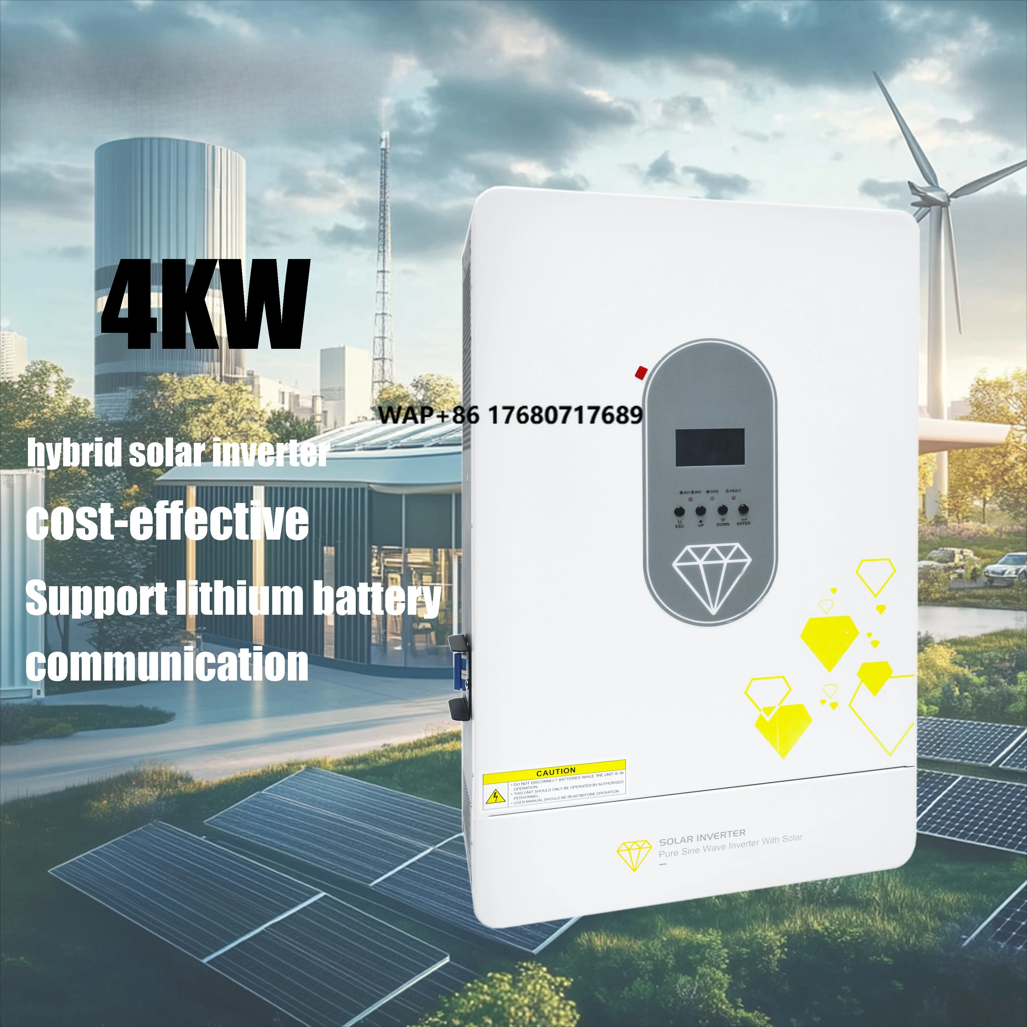 

Wholesale 2025 4kw Solar Hybrid Inverter MPPT Controller Single Output 98% Efficiency Home AC 220-240VAC 50/60Hz Lead-Acid