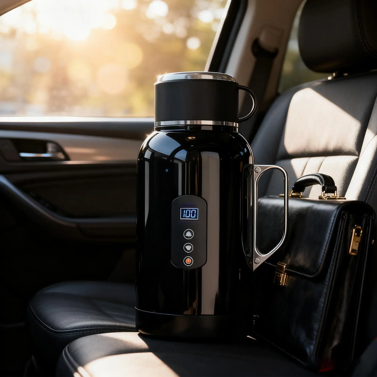 سيارة التدفئة غلاية كهربائية 1500 مللي 12/24 فولت الفولاذ المقاوم للصدأ التدفئة الكهربائية العزل غلاية التخييم في الهواء الطلق السفر غلاية #1