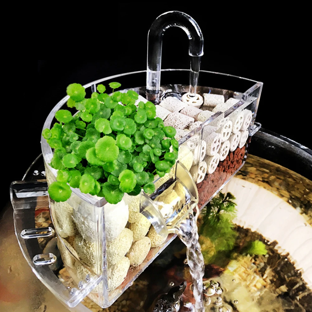 

1pc Fish Tank Filter 3 In 1 Submersible Silent Water Pump Oxygen Supply Multilayer Aquarium Filter Corner Fish Tank Pump Strong
