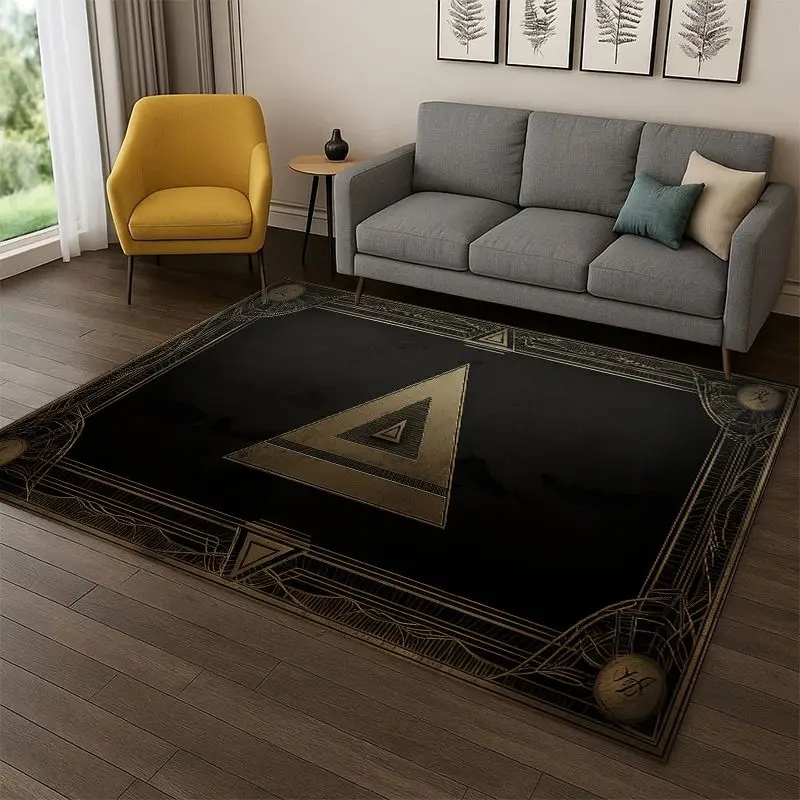Freemasonry Eye of Providence Evil Eye Nazar Eye of Horus Carpet Rug for Bedroom Living Room Sofa Doormat Home Decor Non-slip