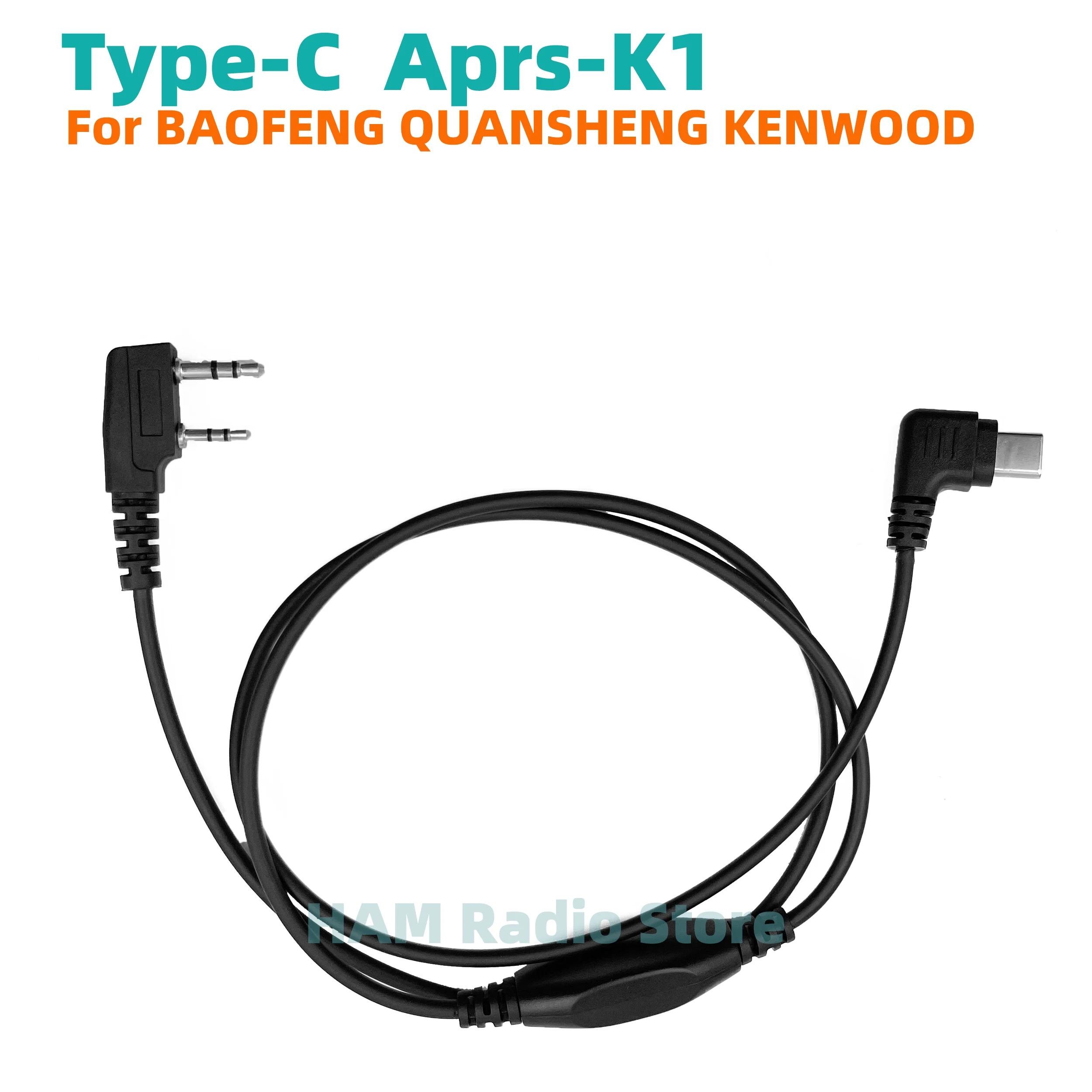 Кабель APRS-k1 Type-C, кабель передачи звука для Baofeng UV-5R Quansheng UV-K5 K6 WOUXUN TYT APRSDroid, совместимый — Android Type-C Кабель APRS-k1 Type-C, кабель передачи звука для Baofeng UV-5R Quansheng UV-K5 K6 WOUXUN TYT APRSDroid, совместимый — Android Type-C