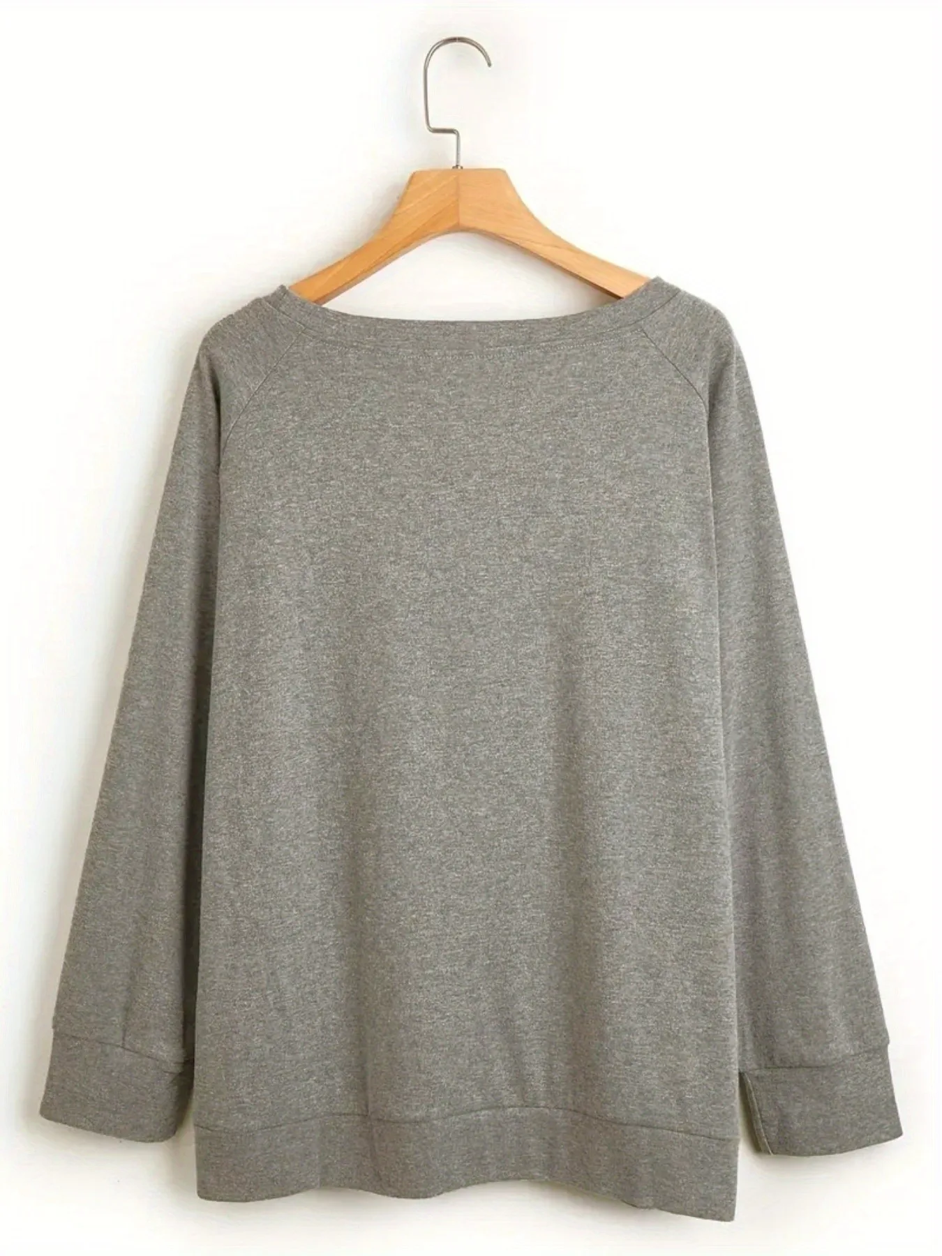 سترة نسائية للخريف والشتاء كاجوال فضفاضة ودافئة مطبوعة لعيد الميلاد مريحة بالإضافة إلى سترة مخملية بأكمام طويلة ورقبة دائرية #6