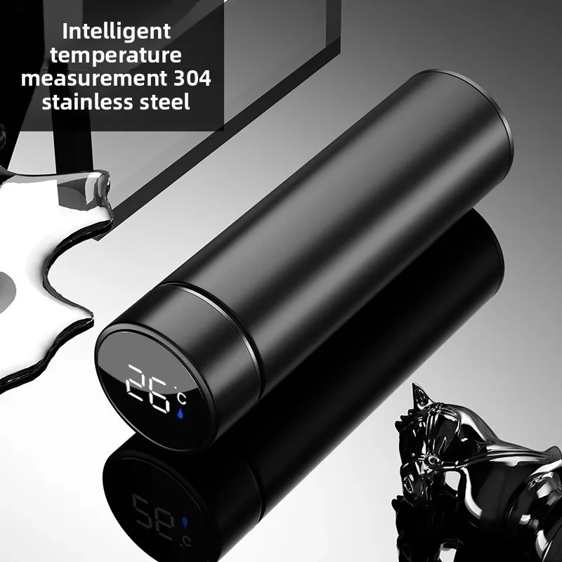 Smart thermos cup men's and women's large-capacity 304 stainless steel water cup tea cup high value portable kettle cup