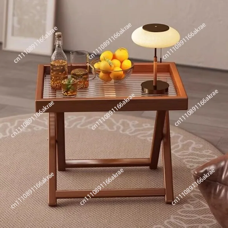for Living room small coffee table household small medieval side table bedroom bedside shelf balcony
