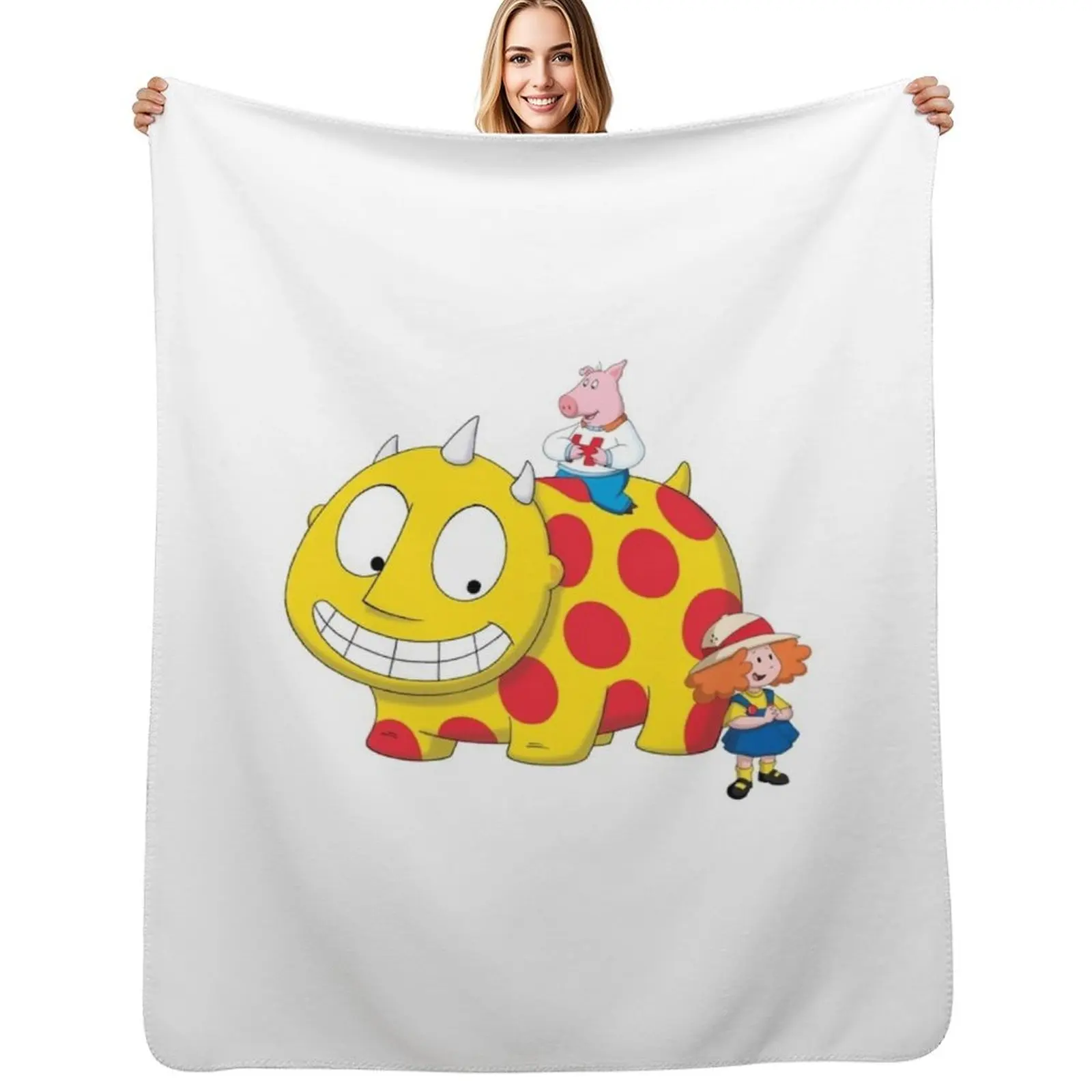 maggie and the ferocious Throw Blanket Polar cosplay anime for winter Designers Shaggy Custom Blankets