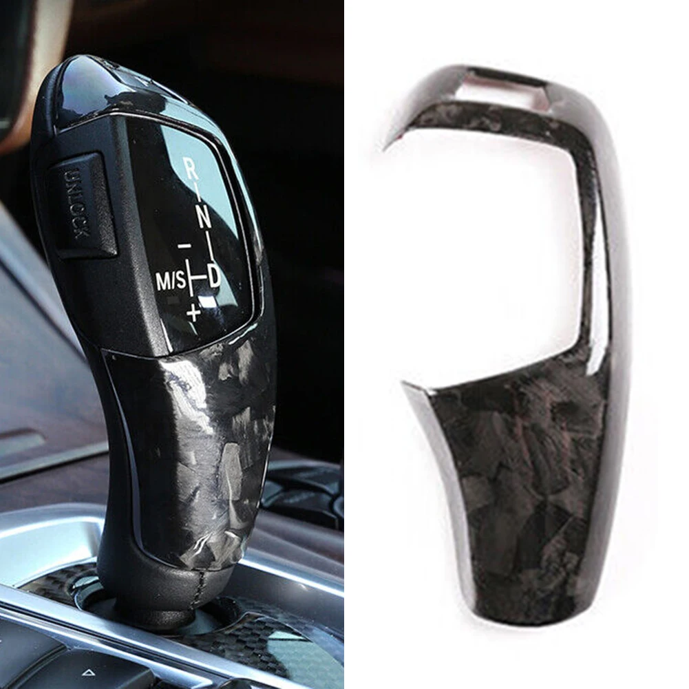 Brand New Shift Knob CoverTrim Very Light Weight Black Decorate Car Dirt-resistant Forged Carbon Fiber For BMW F20 F21