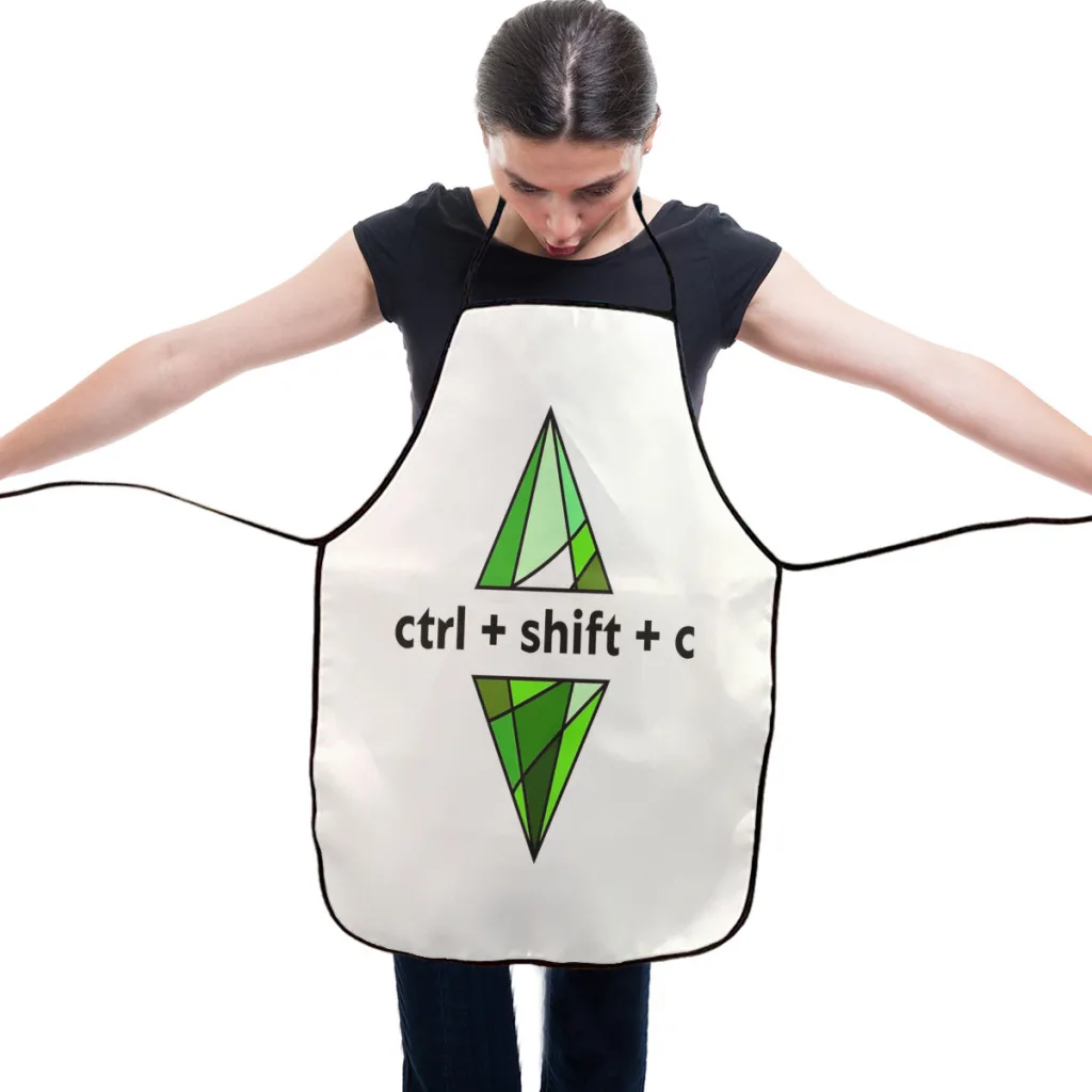 The Sims 4 - Ctrl+shift+c Plumbob Kitchen Aprons for Women Household Cleaning Apron Chefs Cooking Baking Apron