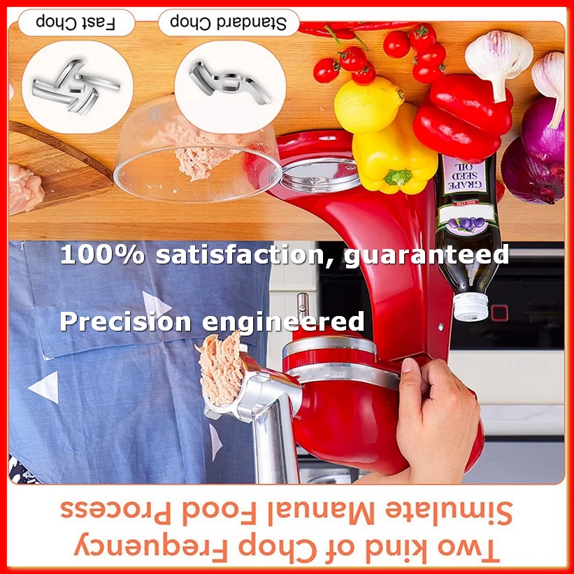 

Meat Grinder Blades Attachment Sausage Stuffer Accessories for Stand Mixer All Metal Meat Mincer for Food-A13G