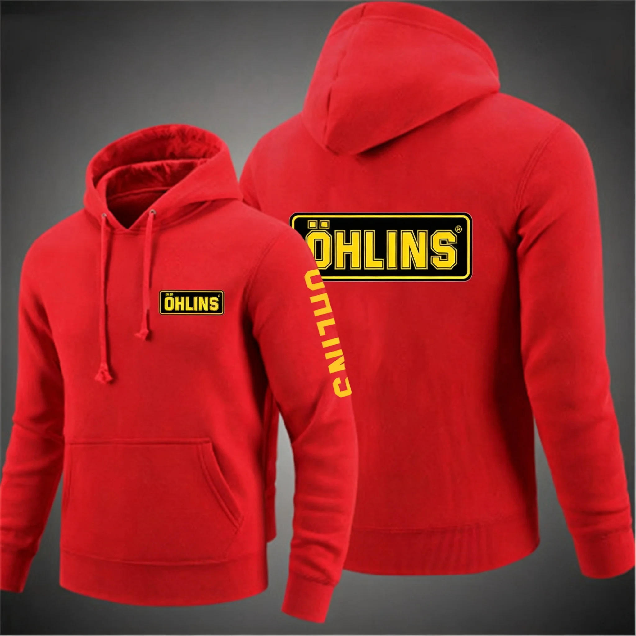 2026 Neuer Ohlins Logo-Print Herrenmode Frühling und Herbst Einfarbiger Reißverschluss-Pullover Bequemer Harajuku-Top-Sweatshirt – Detail 17