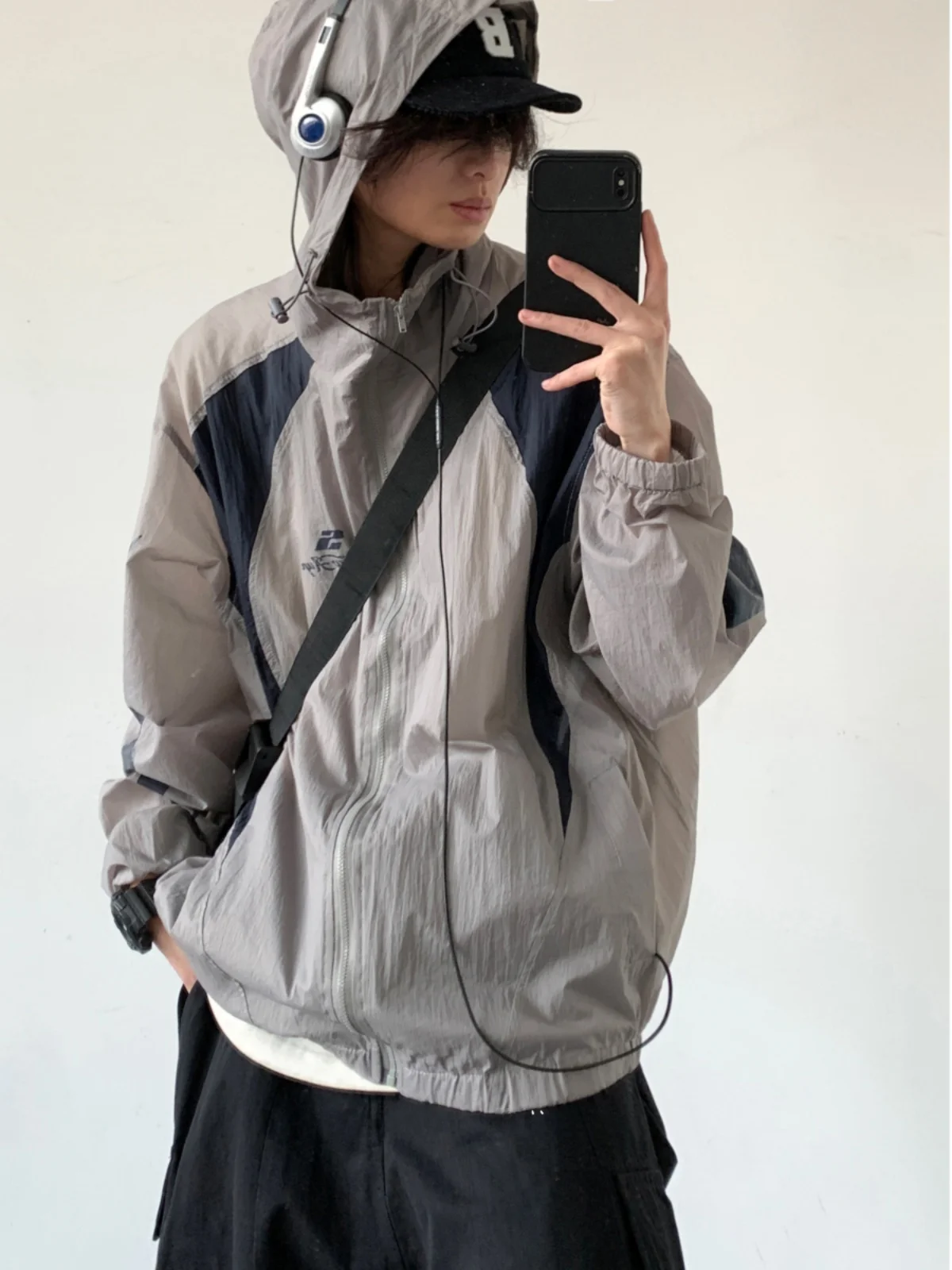 

Летняя легкая дышащая куртка свободного кроя с защитой от УФ-излучения, в стиле ретро, с цветовыми блоками, для работы и повседневного спорта