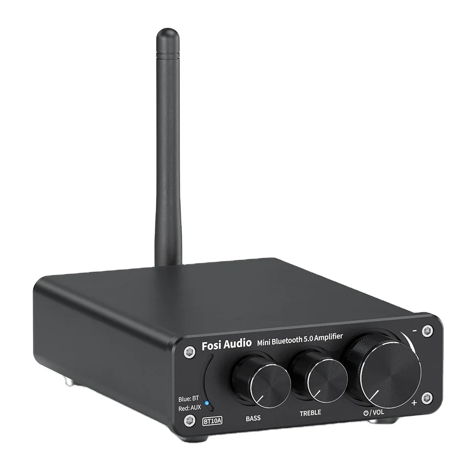 Amplificatore stereo con potenza sonora a 2 canali TPA3116D2 Mini amplificatore digitale HiFi per altoparlanti 50W BT10A Alti e bassi