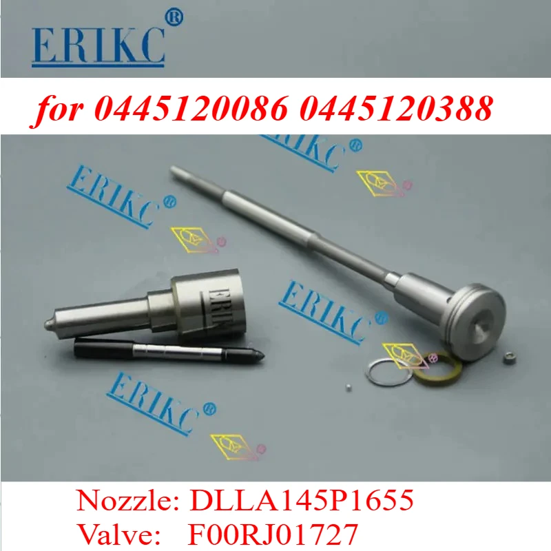 Common Rail Injector repair kit nozzle DLLA145P1655 valve F00RJ01727 for Bosch 0445120086 0445120388 WEICHAI 612630090001