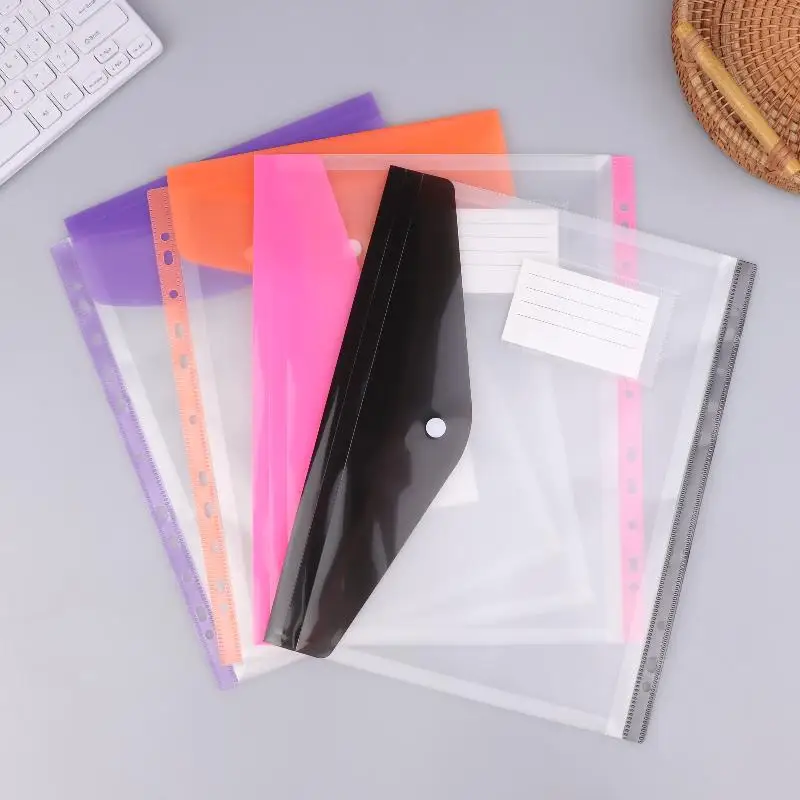 6/12 Packs A4 Binder Pocket Organizer, Expandable Plastic Folders Envelopes Binder Folders for School Office Home Storage