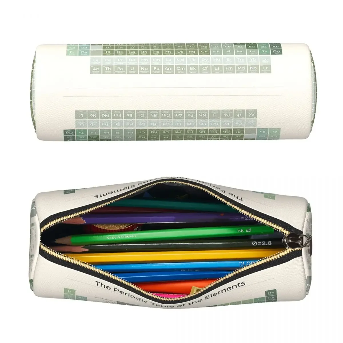 The Periodic Table Of The Elements Evergreen On Sand Pencil Case for Boys Girls Gifts Cylinder Pen Box Pencil Bag Pen Holder