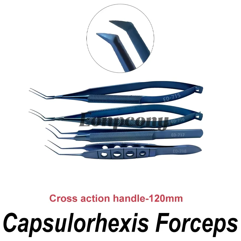 

Tip With an Iris Stop Cross Action Handle Capsulorhexis Forceps Nevyas Corydon Style Utrata Forceps
